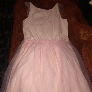 Girls crew cuts pink tulle skirted dress. Size 7